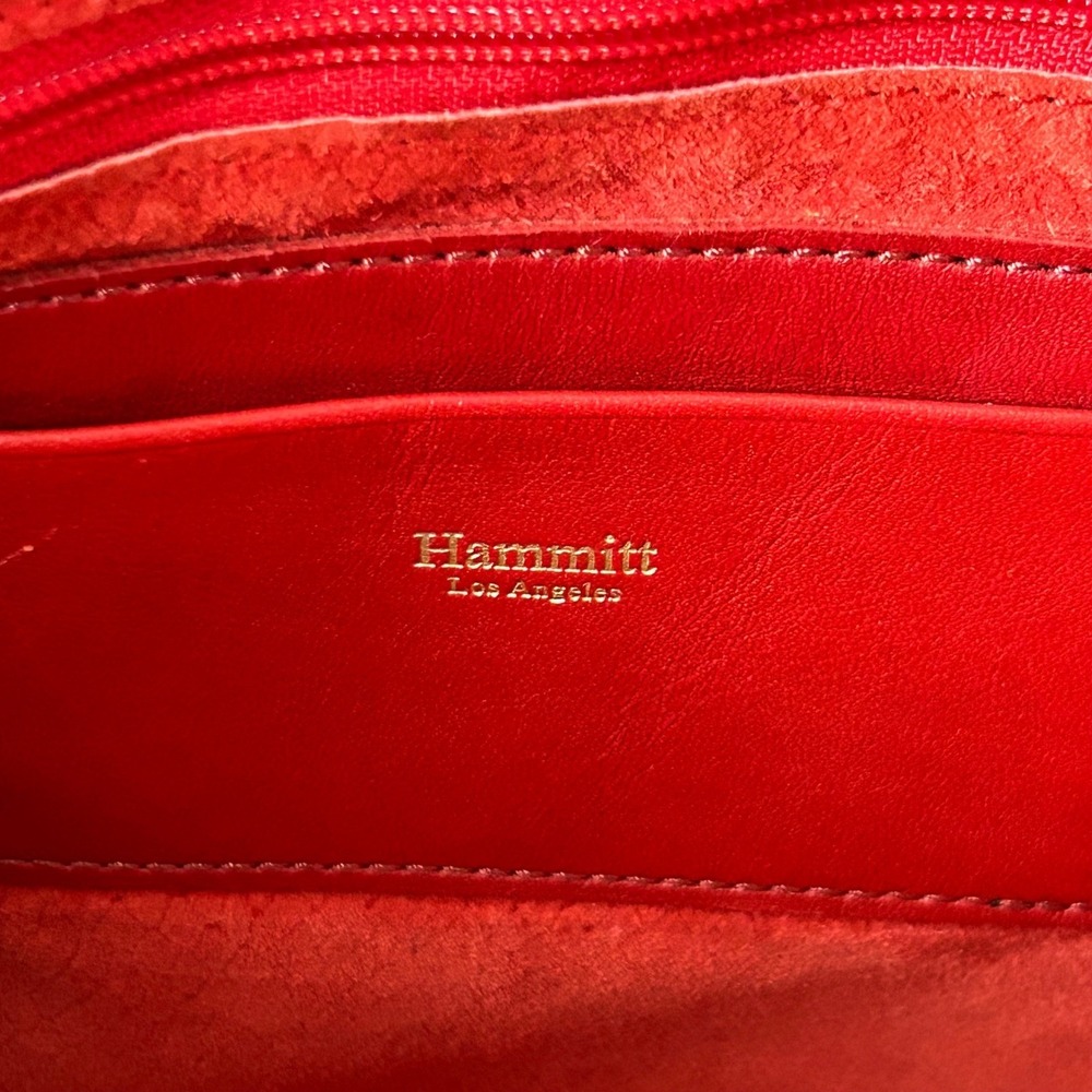 Hammitt Joe Tri-Color Leather Crossbody Bag Brown Tan Navy Red Lining - Picture 8 of 12